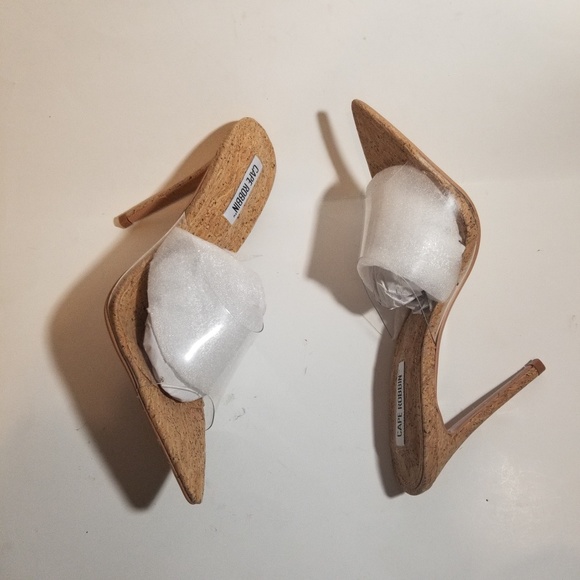 New Cape Robbin clear Slip on High heels Melrose - Picture 4 of 6